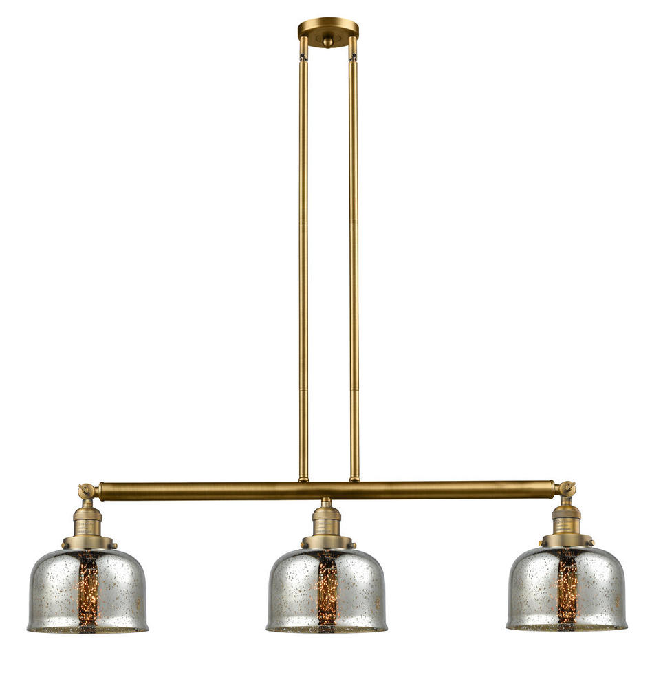 Bell - 3 Light - 41 inch - Brushed Brass - Stem Hung - Island Light