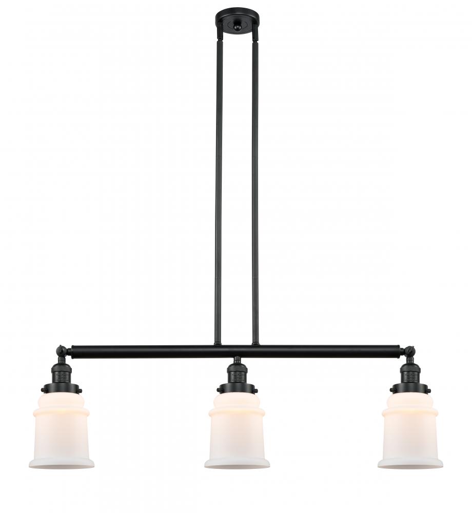 Canton - 3 Light - 39 inch - Matte Black - Stem Hung - Island Light