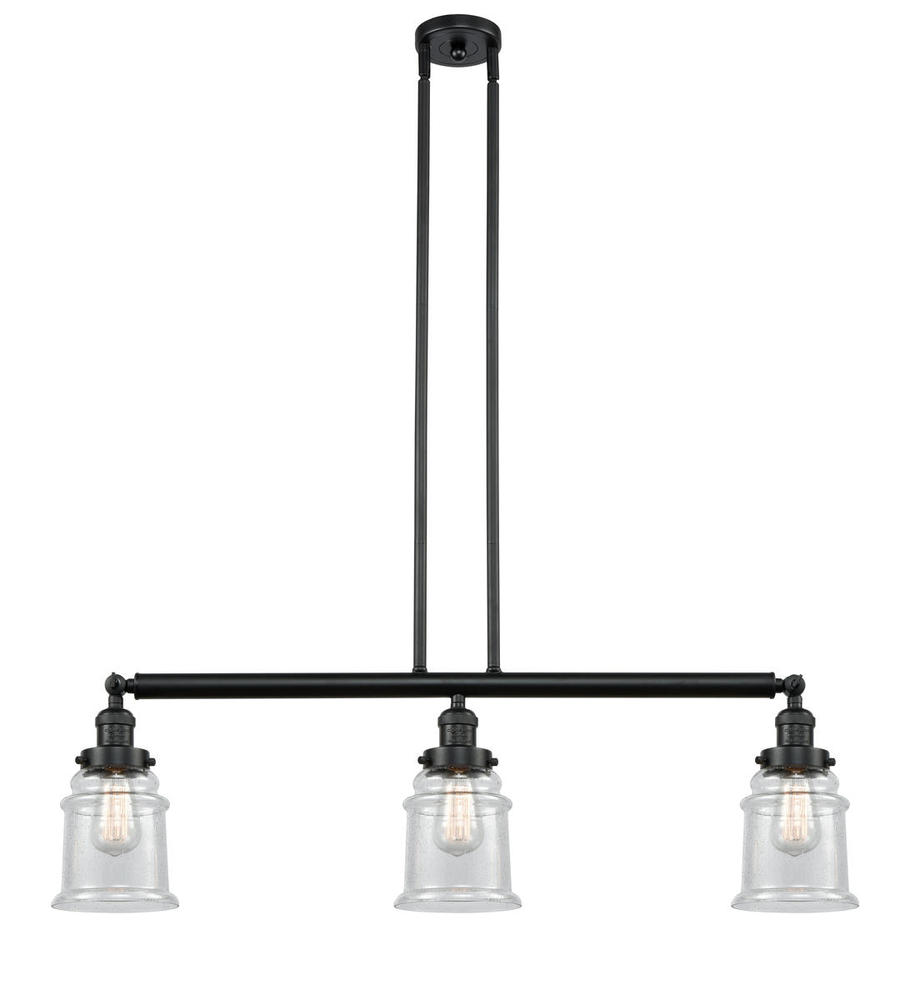 Canton - 3 Light - 39 inch - Matte Black - Stem Hung - Island Light