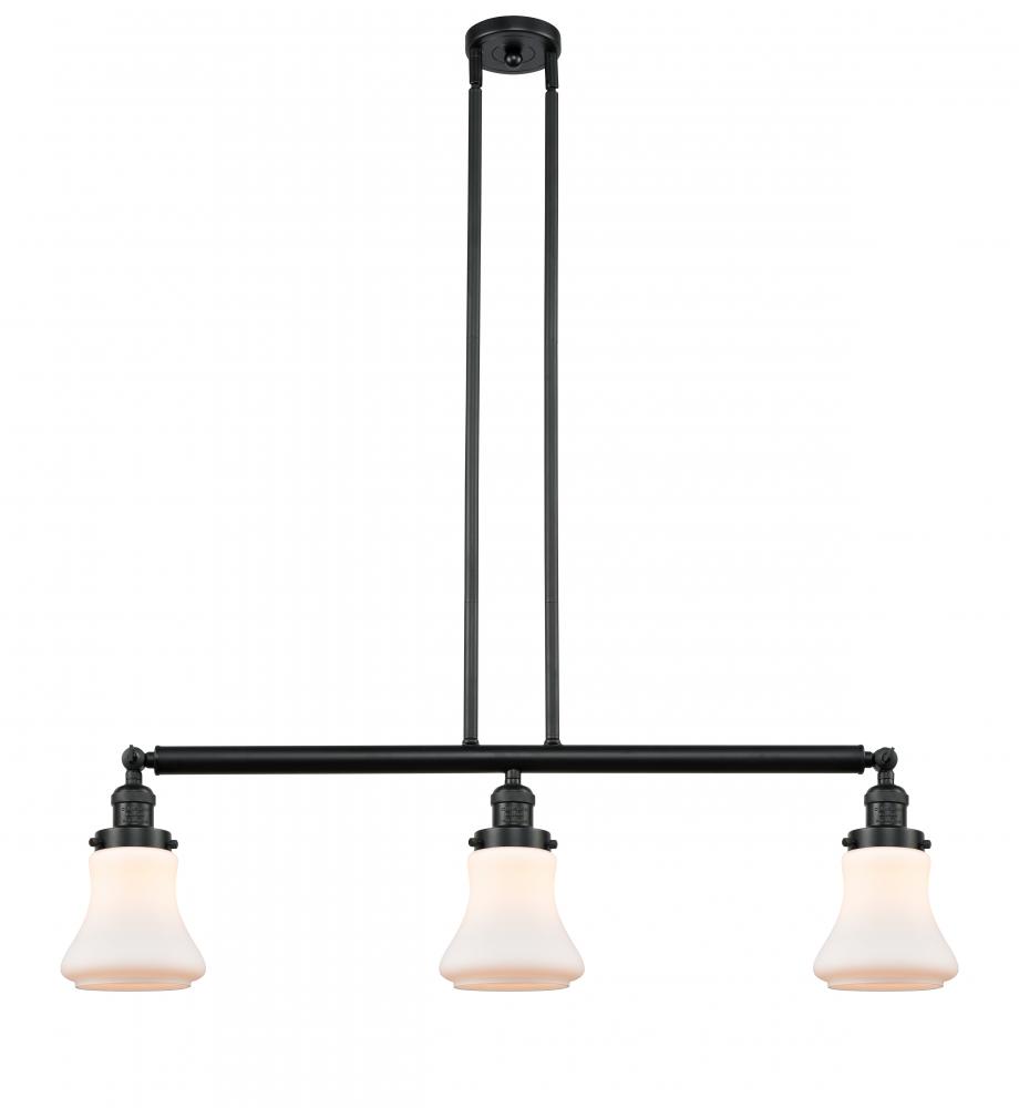 Bellmont - 3 Light - 39 inch - Matte Black - Stem Hung - Island Light