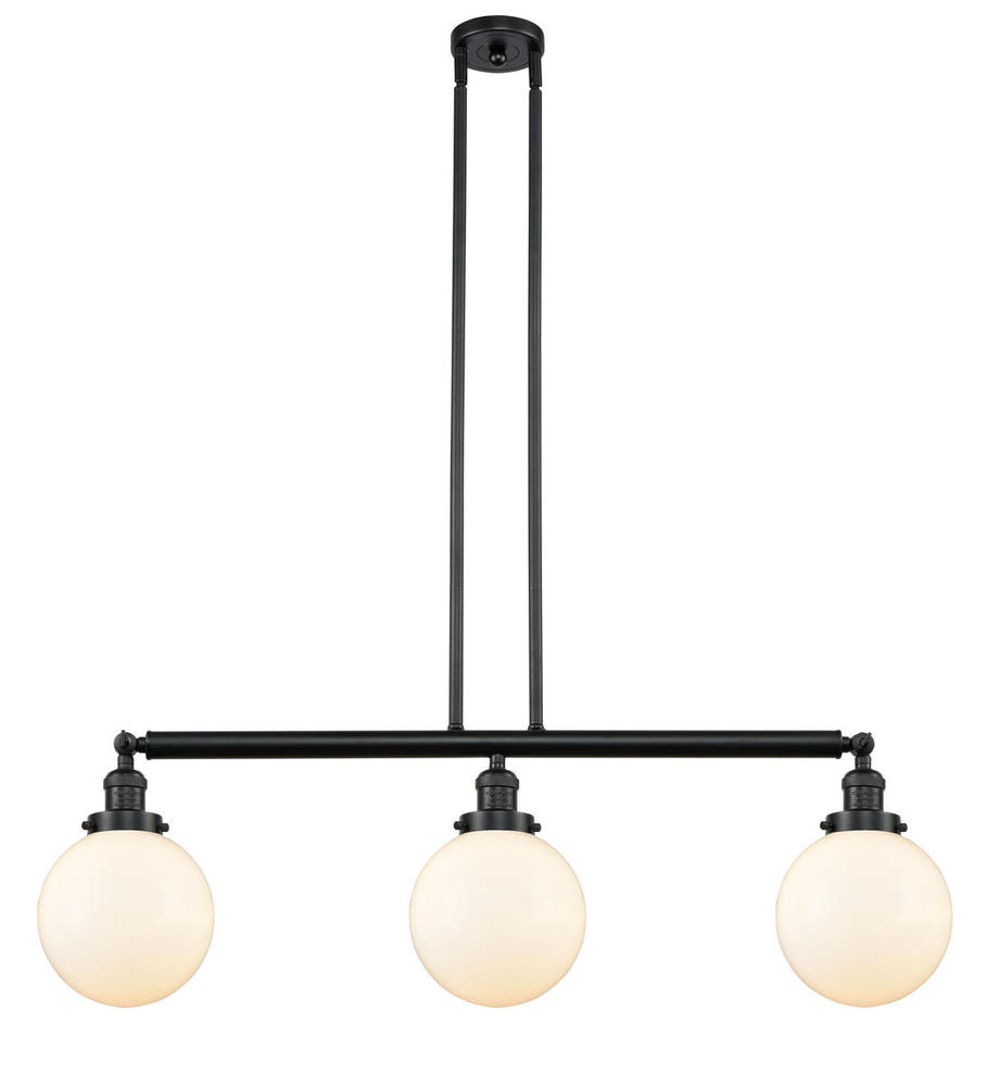 Beacon - 3 Light - 41 inch - Matte Black - Stem Hung - Island Light