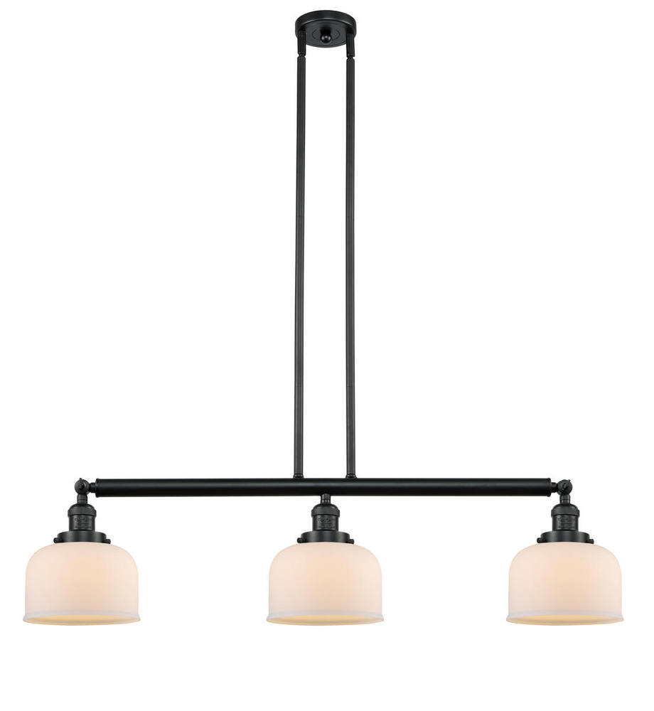 Bell - 3 Light - 41 inch - Matte Black - Stem Hung - Island Light