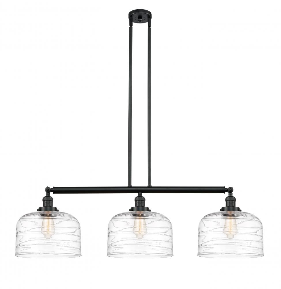 Bell - 3 Light - 42 inch - Matte Black - Stem Hung - Island Light