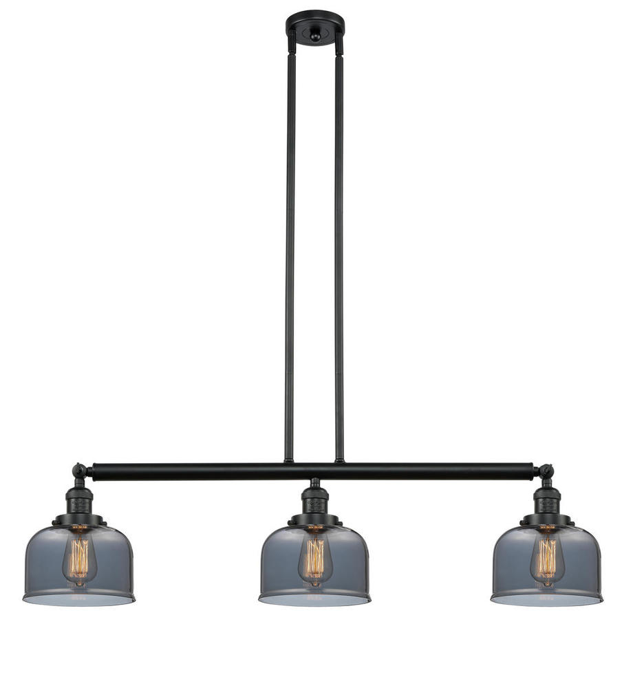 Bell - 3 Light - 41 inch - Matte Black - Stem Hung - Island Light