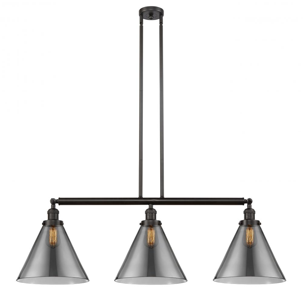 Cone - 3 Light - 44 inch - Oil Rubbed Bronze - Stem Hung - Island Light