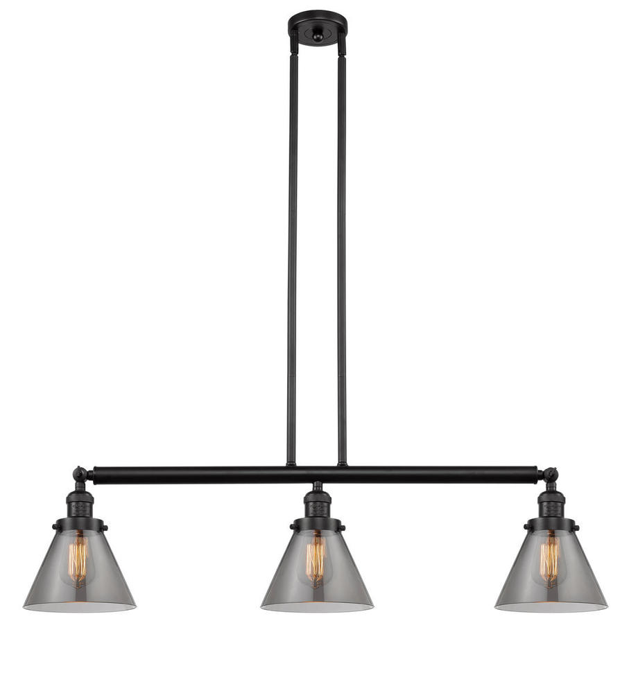 Cone - 3 Light - 40 inch - Oil Rubbed Bronze - Stem Hung - Island Light