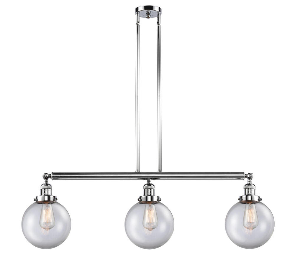 Beacon - 3 Light - 41 inch - Polished Chrome - Stem Hung - Island Light