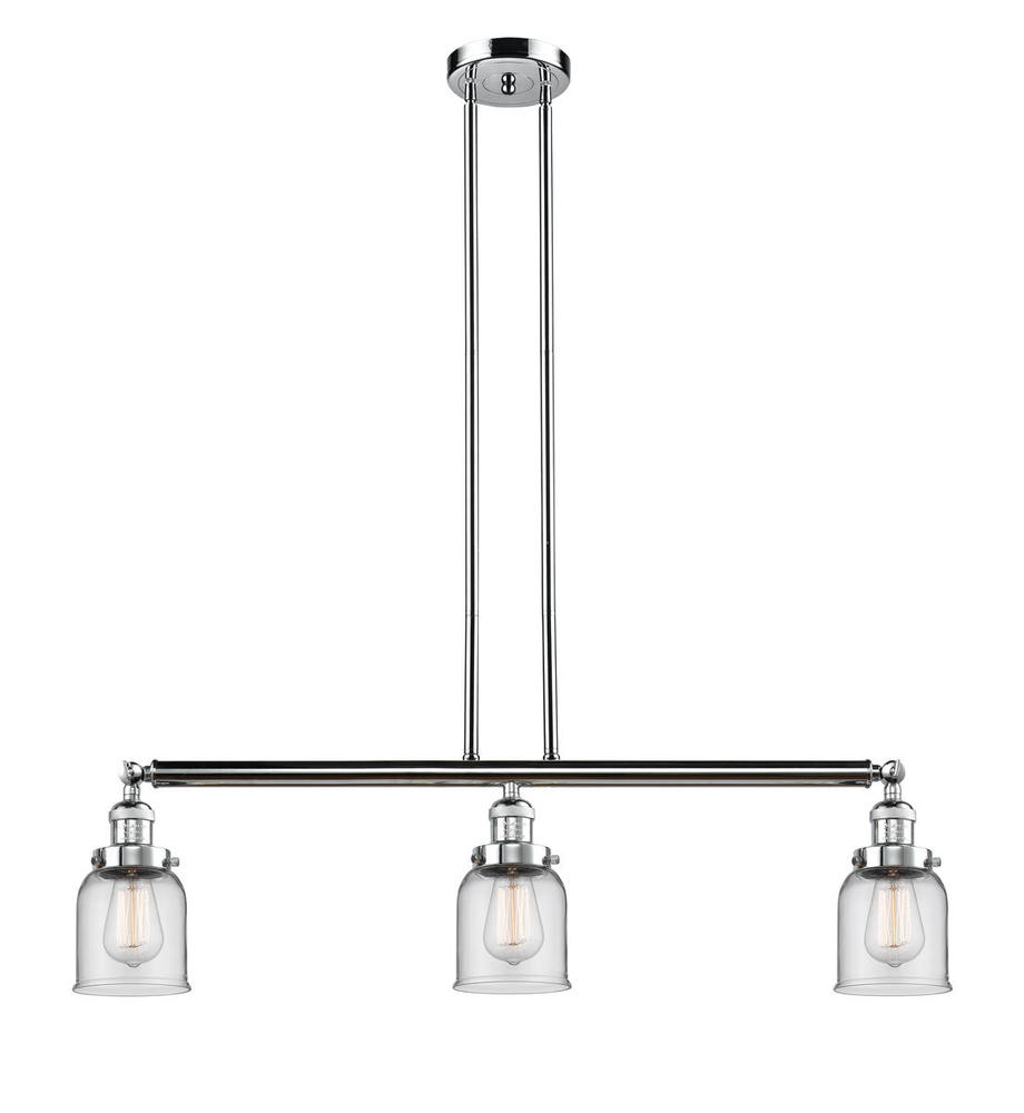 Bell - 3 Light - 38 inch - Polished Chrome - Stem Hung - Island Light