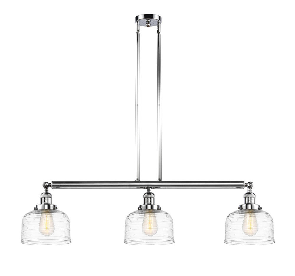 Bell - 3 Light - 41 inch - Polished Chrome - Stem Hung - Island Light