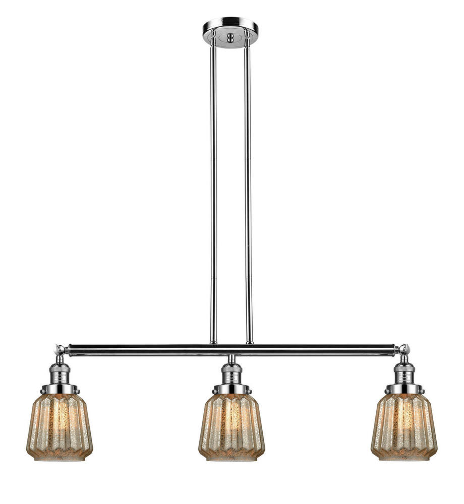 Chatham - 3 Light - 39 inch - Polished Nickel - Stem Hung - Island Light