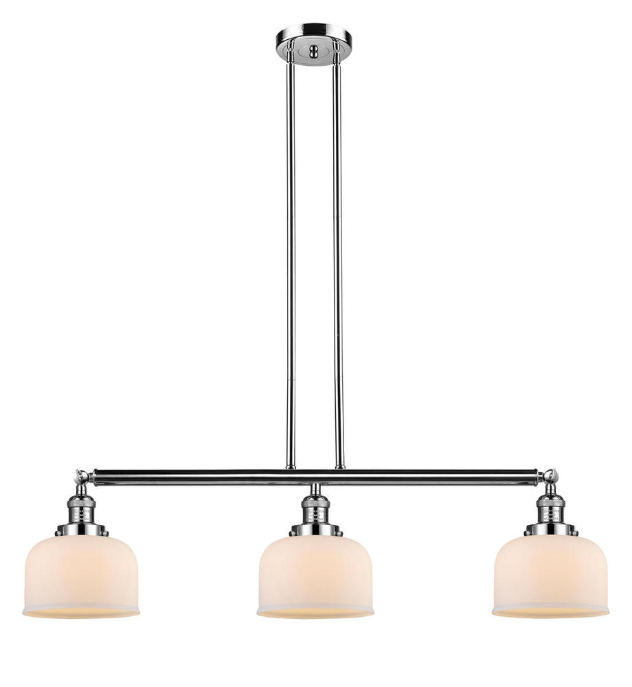 Bell - 3 Light - 41 inch - Polished Nickel - Stem Hung - Island Light