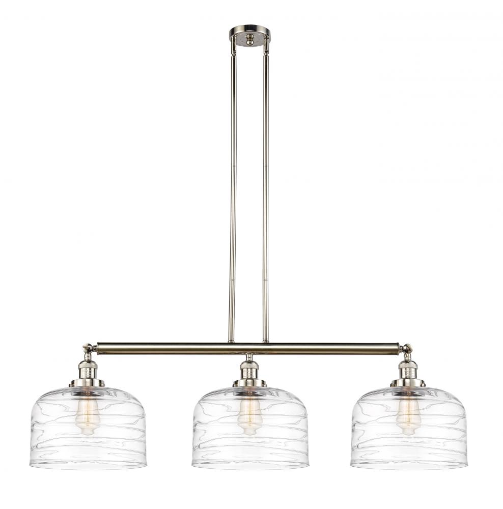 Bell - 3 Light - 42 inch - Polished Nickel - Stem Hung - Island Light