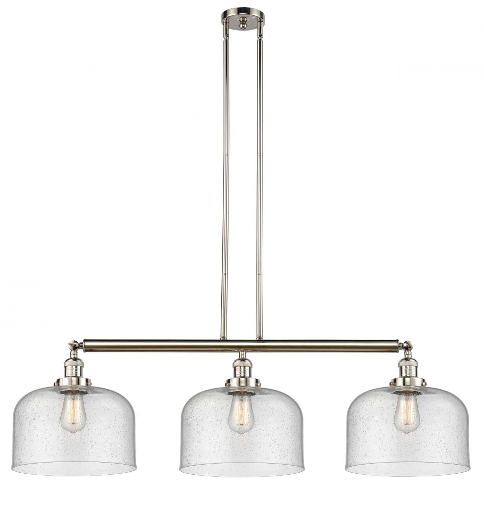 Bell - 3 Light - 42 inch - Polished Nickel - Stem Hung - Island Light