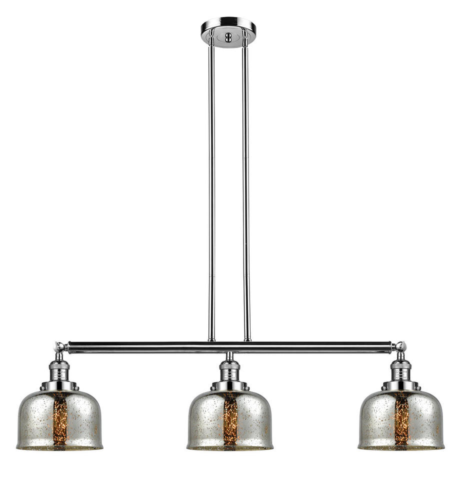 Bell - 3 Light - 41 inch - Polished Nickel - Stem Hung - Island Light