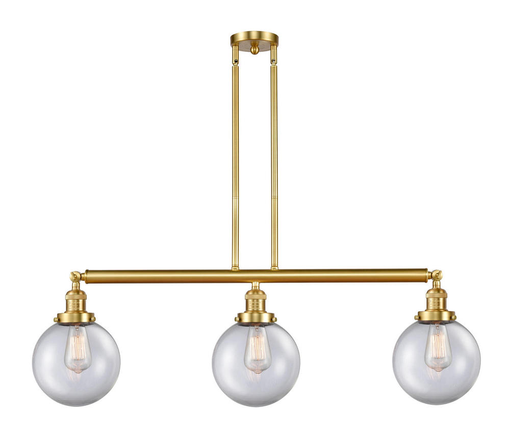 Beacon - 3 Light - 41 inch - Satin Gold - Stem Hung - Island Light