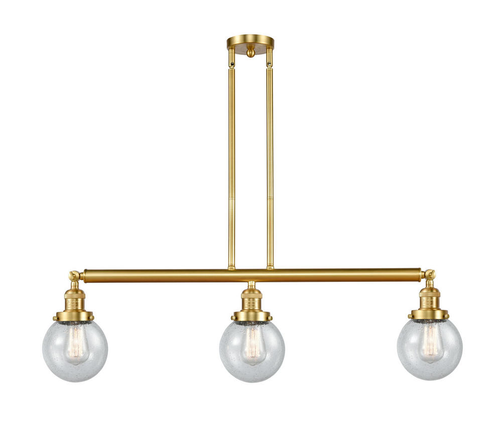 Beacon - 3 Light - 39 inch - Satin Gold - Stem Hung - Island Light