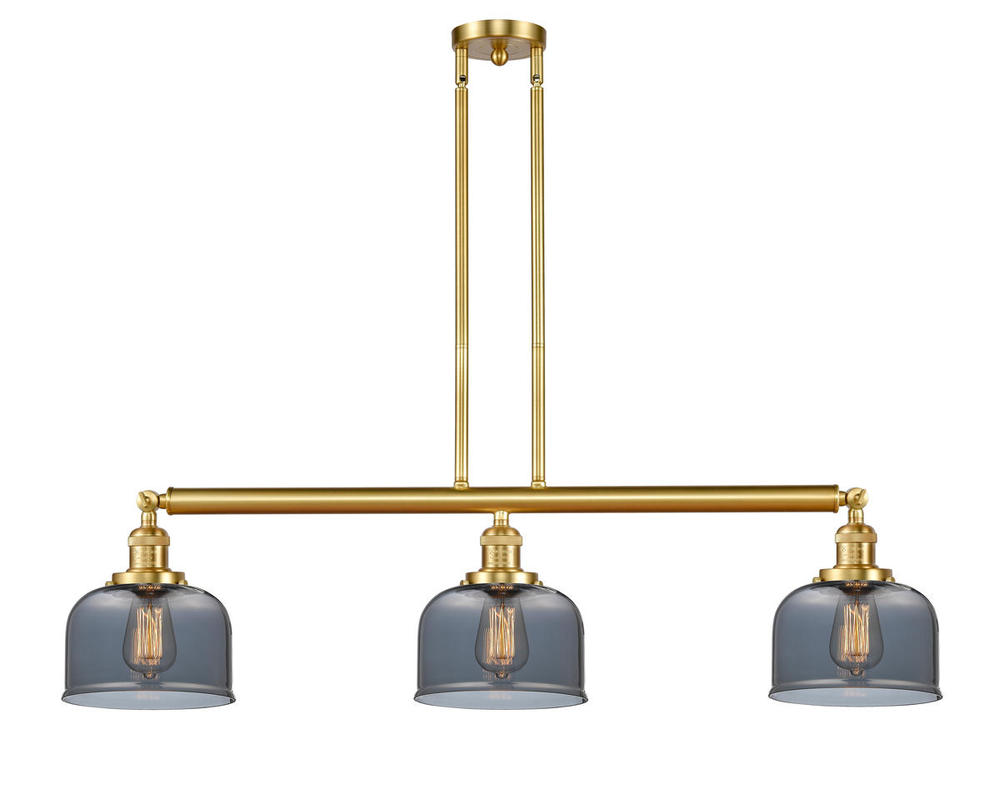 Bell - 3 Light - 41 inch - Satin Gold - Stem Hung - Island Light