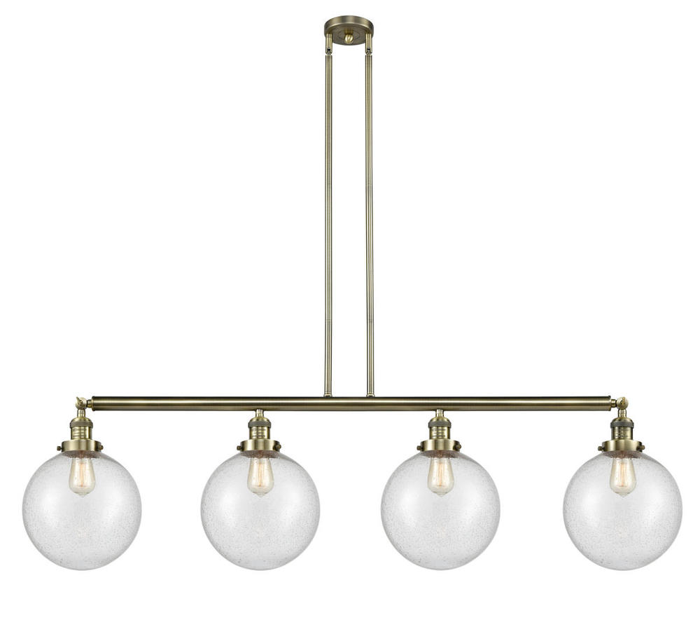 Beacon - 4 Light - 54 inch - Antique Brass - Stem Hung - Island Light