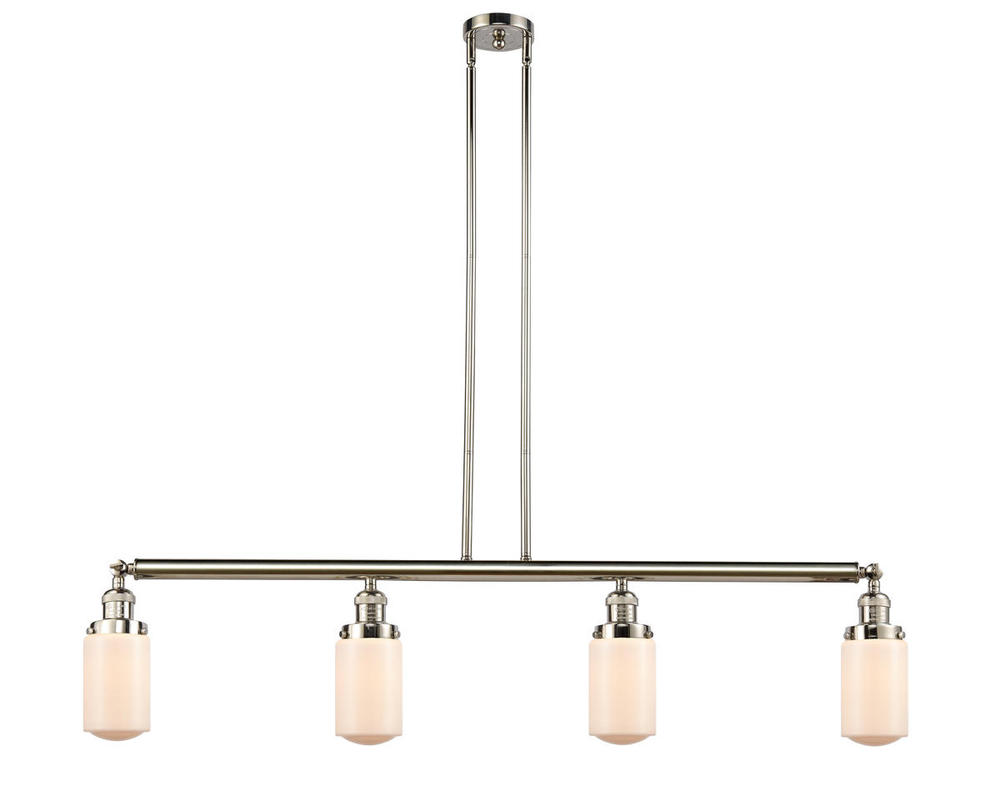 Dover - 4 Light - 49 inch - Polished Nickel - Stem Hung - Island Light