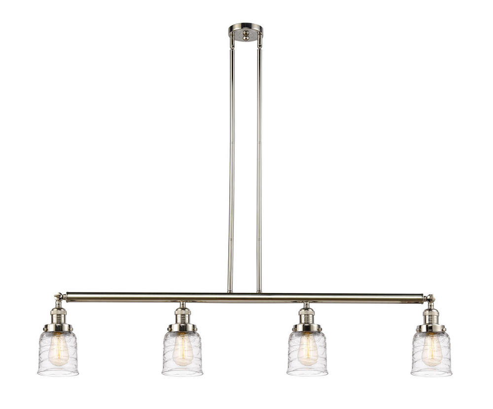 Bell - 4 Light - 50 inch - Polished Nickel - Stem Hung - Island Light