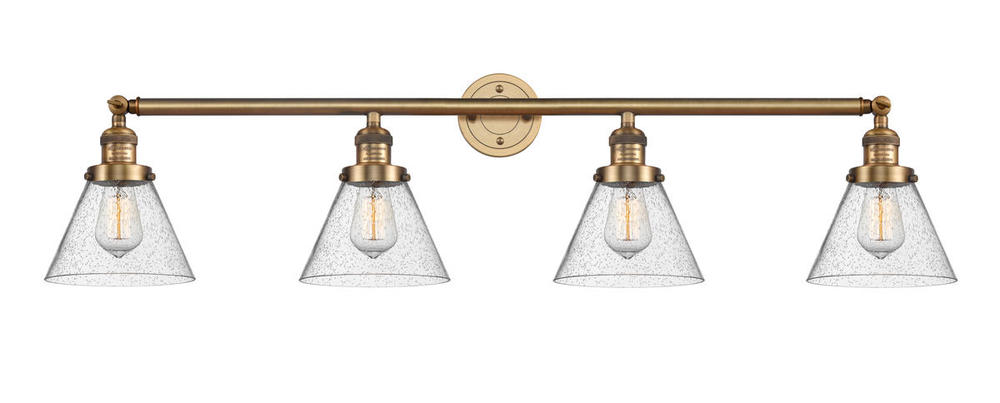 Cone - 4 Light - 44 inch - Brushed Brass - Bath Vanity Light