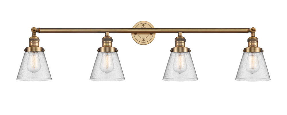 Cone - 4 Light - 42 inch - Brushed Brass - Bath Vanity Light