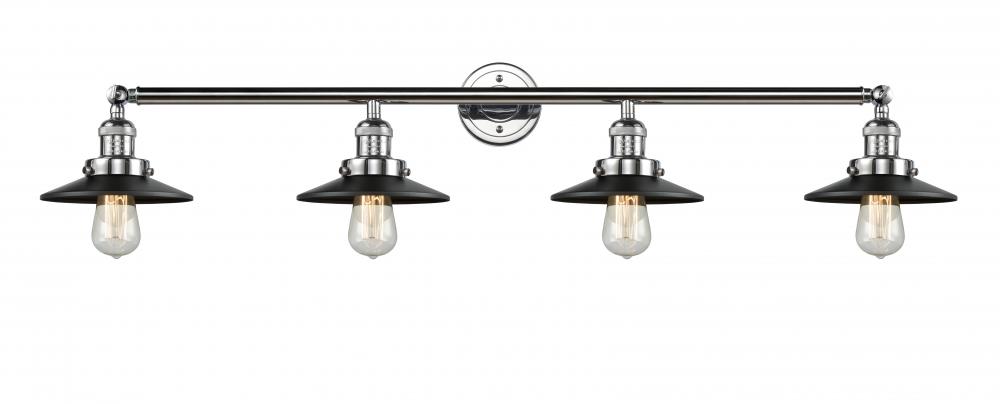 Railroad - 4 Light - 44 inch - Polished Chrome - Bath Vanity Light