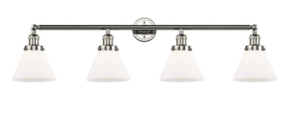 Cone - 4 Light - 44 inch - Polished Nickel - Bath Vanity Light