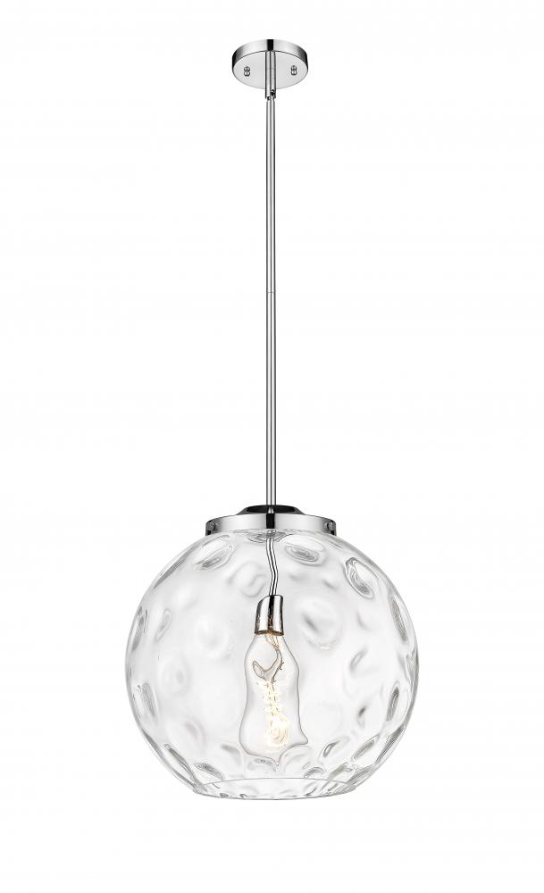 Athens Water Glass - 1 Light - 16 inch - Polished Chrome - Cord hung - Pendant