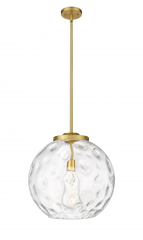 Athens Water Glass - 1 Light - 16 inch - Satin Gold - Cord hung - Pendant