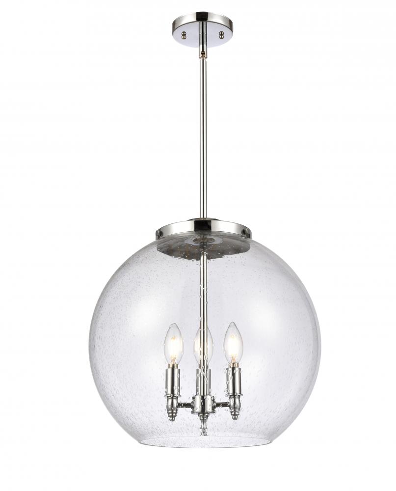 Athens - 3 Light - 16 inch - Polished Chrome - Cord hung - Pendant