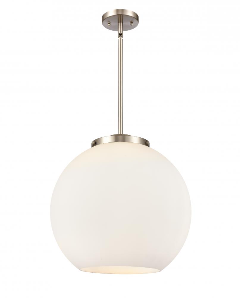 Athens - 3 Light - 16 inch - Brushed Satin Nickel - Cord hung - Pendant