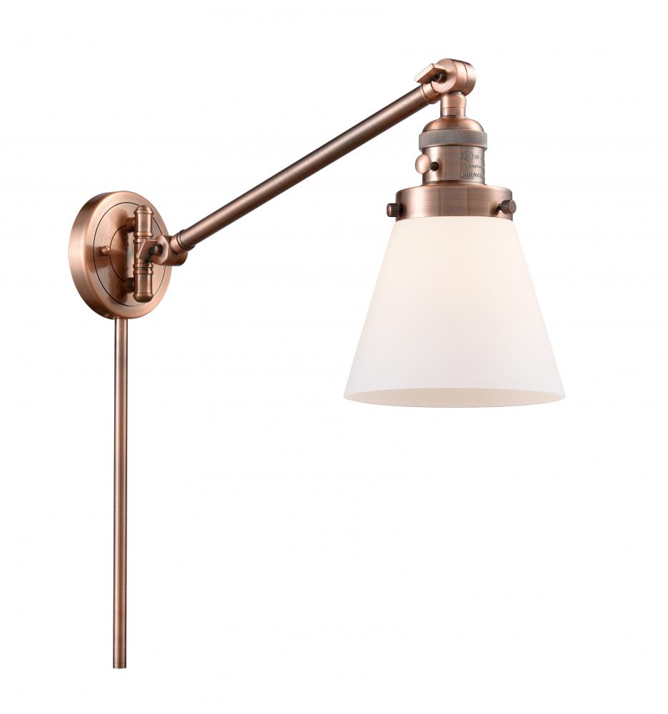 Cone - 1 Light - 8 inch - Antique Copper - Swing Arm