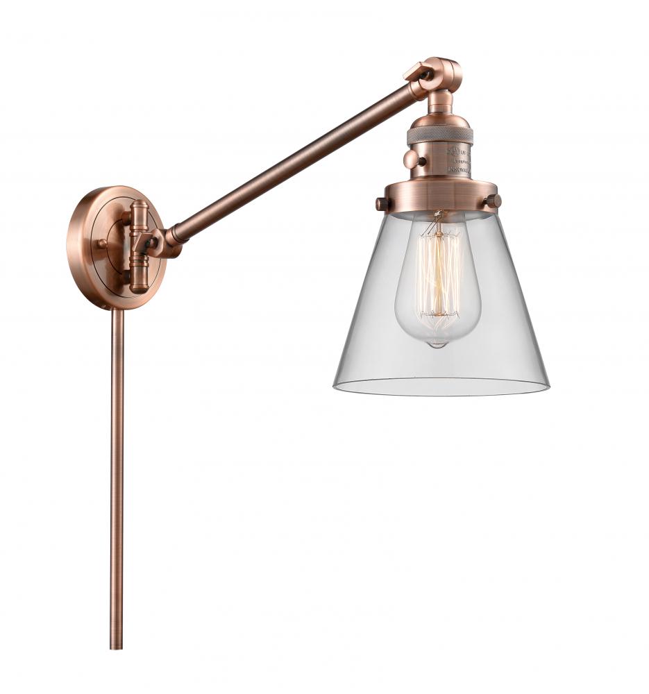 Cone - 1 Light - 8 inch - Antique Copper - Swing Arm