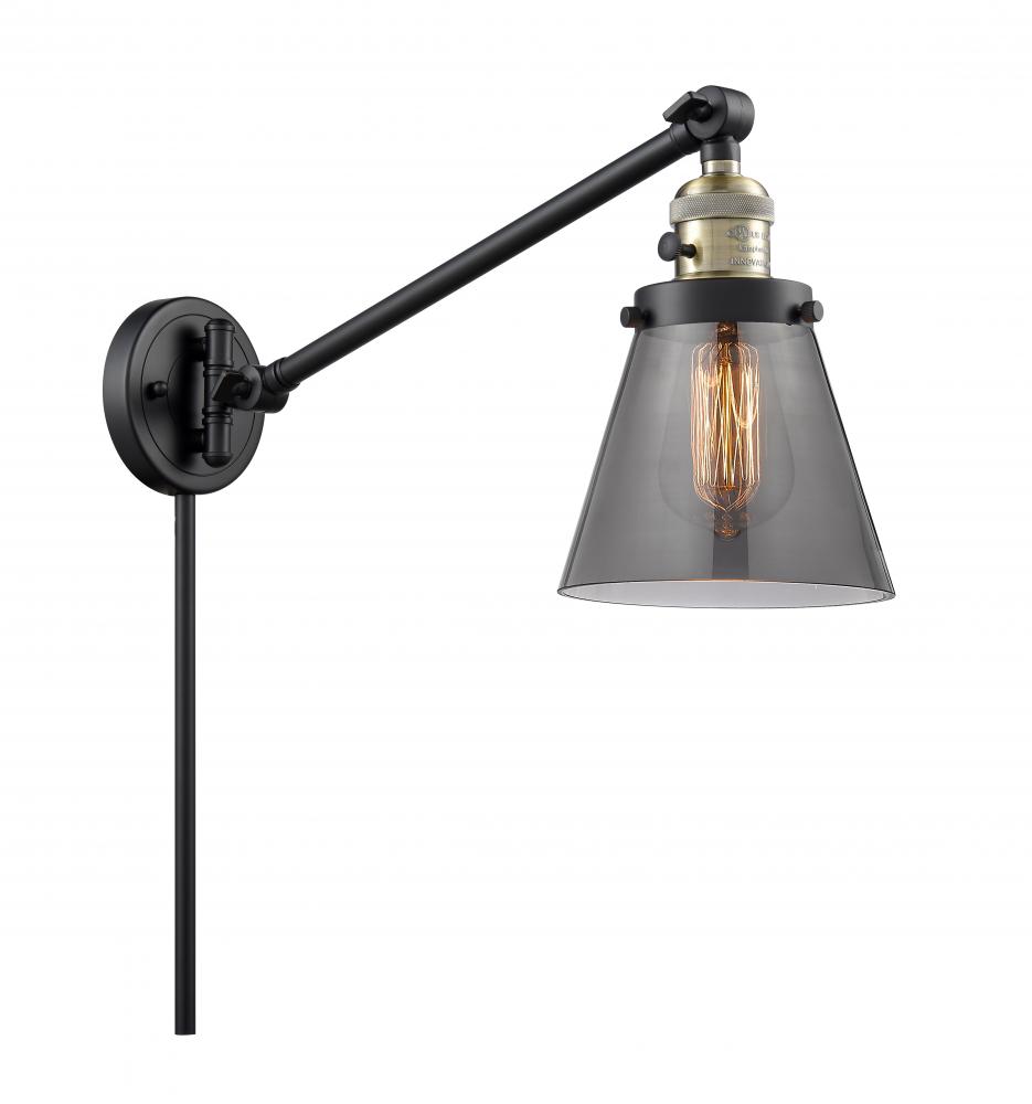 Cone - 1 Light - 8 inch - Black Antique Brass - Swing Arm