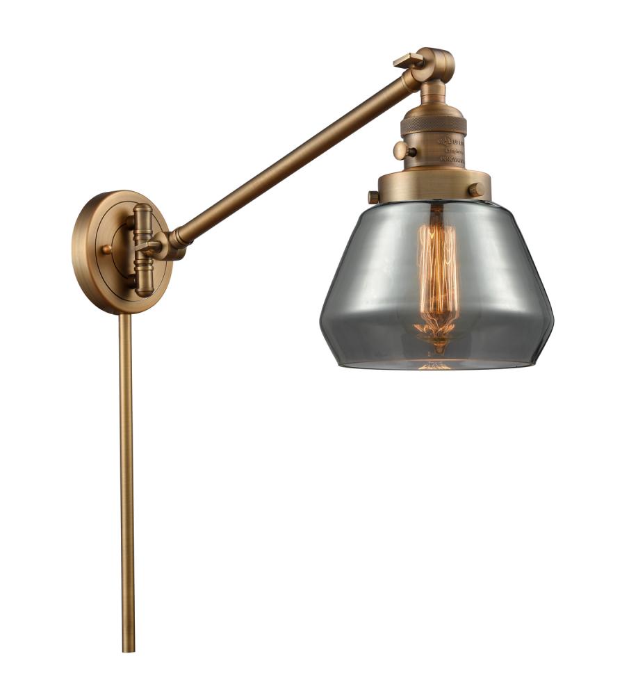 Fulton - 1 Light - 8 inch - Brushed Brass - Swing Arm