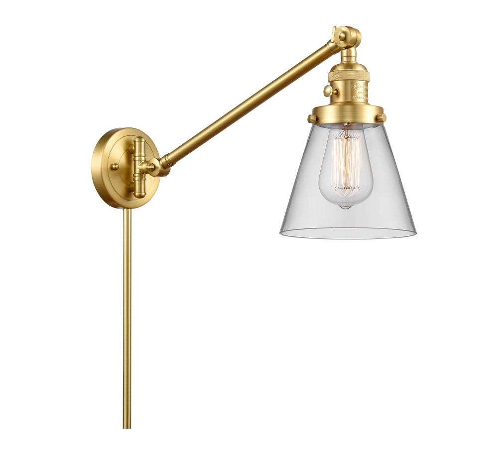 Cone - 1 Light - 8 inch - Satin Gold - Swing Arm