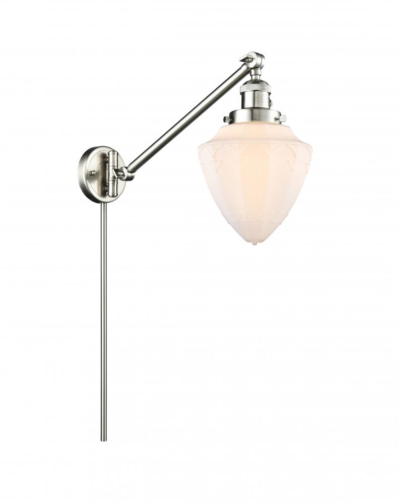 Bullet - 1 Light - 7 inch - Brushed Satin Nickel - Swing Arm