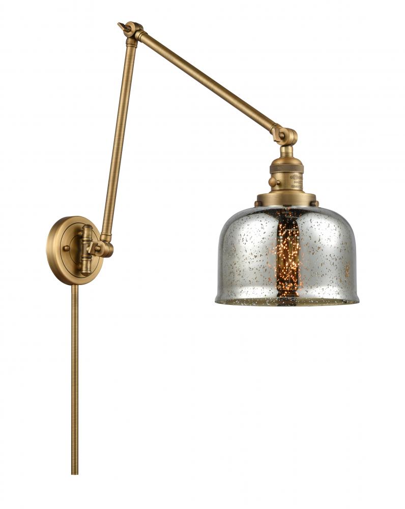 Bell - 1 Light - 8 inch - Brushed Brass - Swing Arm