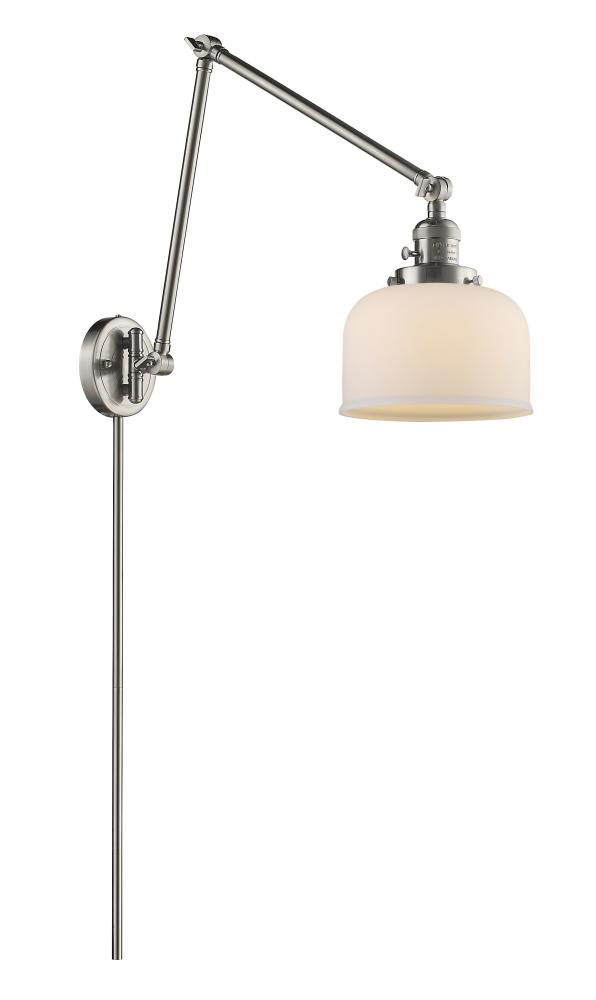 Bell - 1 Light - 8 inch - Brushed Satin Nickel - Swing Arm