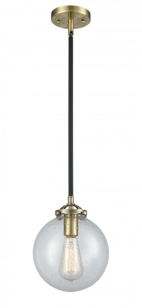 Beacon - 1 Light - 8 inch - Black Antique Brass - Cord hung - Mini Pendant