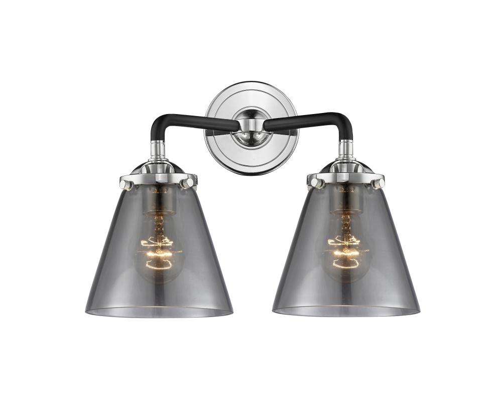 Cone - 2 Light - 14 inch - Black Polished Nickel - Bath Vanity Light