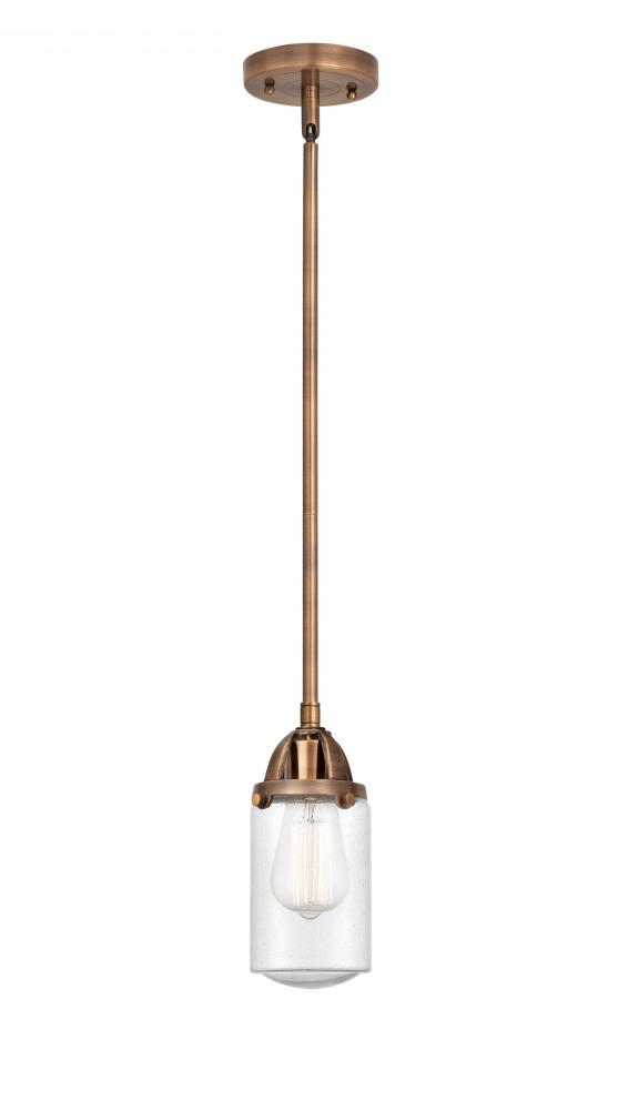 Dover - 1 Light - 5 inch - Antique Copper - Cord hung - Mini Pendant