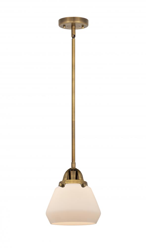 Fulton - 1 Light - 7 inch - Brushed Brass - Cord hung - Mini Pendant