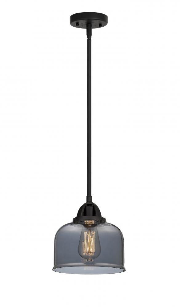 Bell - 1 Light - 8 inch - Matte Black - Cord hung - Mini Pendant