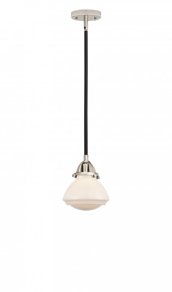 Olean - 1 Light - 7 inch - Black Polished Nickel - Cord hung - Mini Pendant