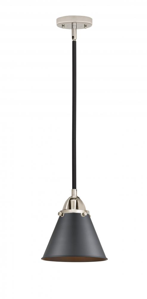 Appalachian - 1 Light - 8 inch - Black Polished Nickel - Cord hung - Mini Pendant