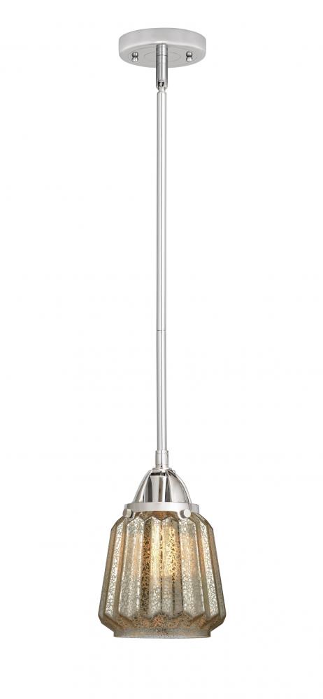 Chatham - 1 Light - 7 inch - Polished Chrome - Cord hung - Mini Pendant