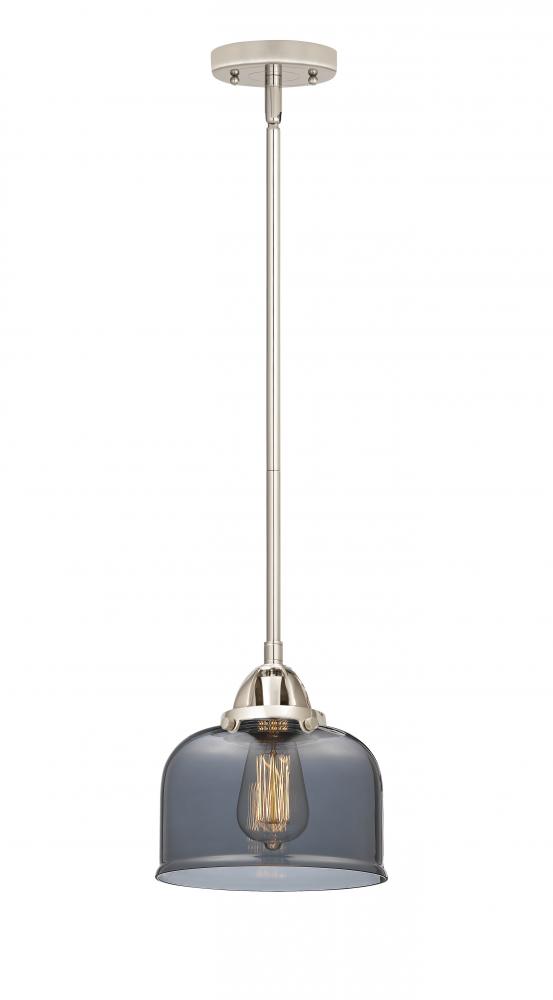 Bell - 1 Light - 8 inch - Polished Nickel - Cord hung - Mini Pendant