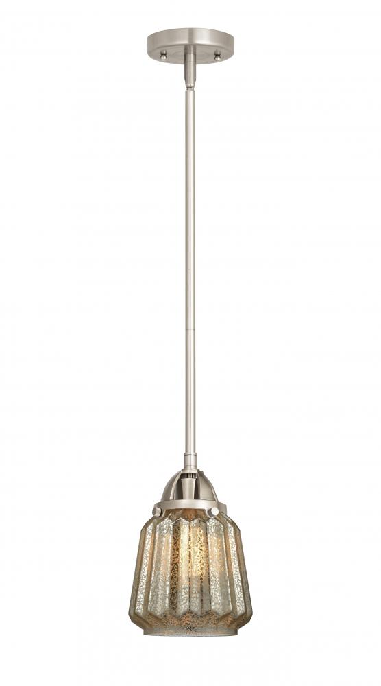 Chatham - 1 Light - 7 inch - Brushed Satin Nickel - Cord hung - Mini Pendant